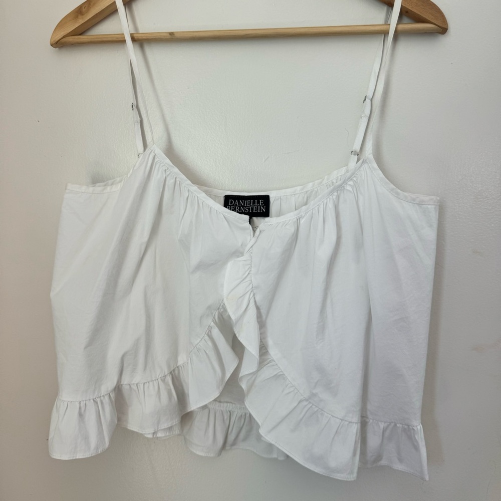 Danielle Bernstein Womens Cotton Blend Crop Tank Top